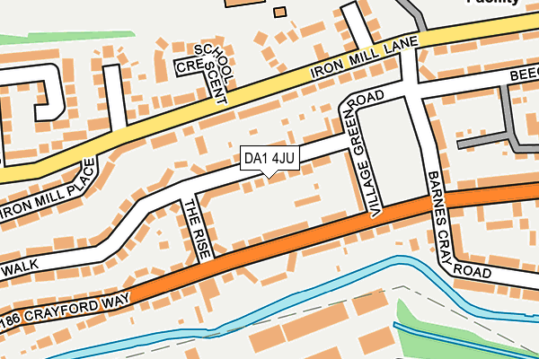 DA1 4JU map - OS OpenMap – Local (Ordnance Survey)