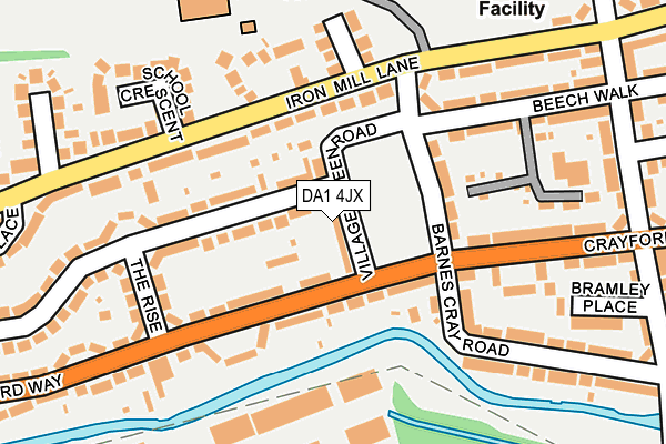 DA1 4JX map - OS OpenMap – Local (Ordnance Survey)