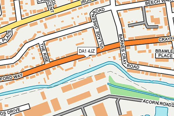 DA1 4JZ map - OS OpenMap – Local (Ordnance Survey)