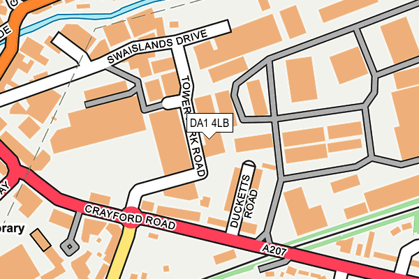DA1 4LB map - OS OpenMap – Local (Ordnance Survey)