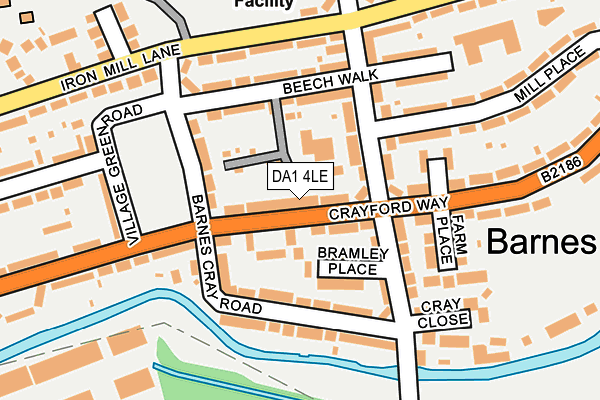 DA1 4LE map - OS OpenMap – Local (Ordnance Survey)