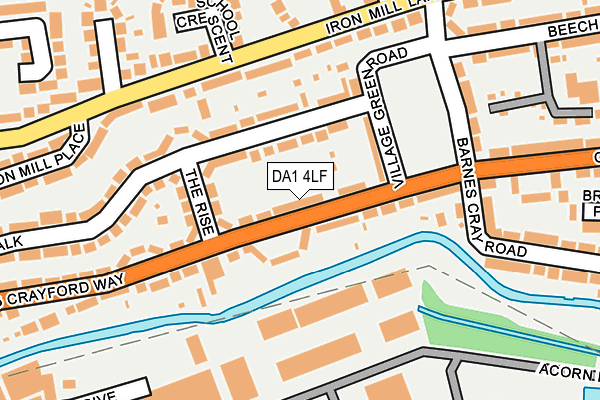 DA1 4LF map - OS OpenMap – Local (Ordnance Survey)