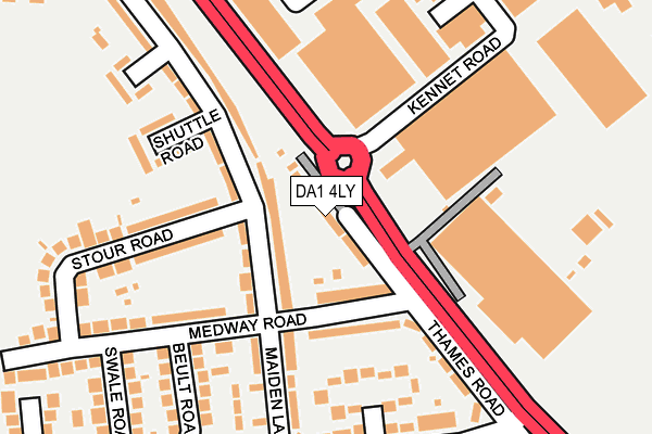 DA1 4LY map - OS OpenMap – Local (Ordnance Survey)