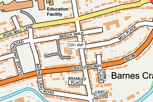 DA1 4NF map - OS OpenMap – Local (Ordnance Survey)