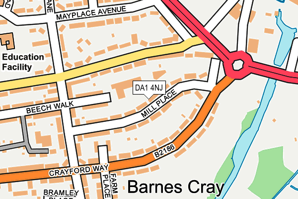 DA1 4NJ map - OS OpenMap – Local (Ordnance Survey)