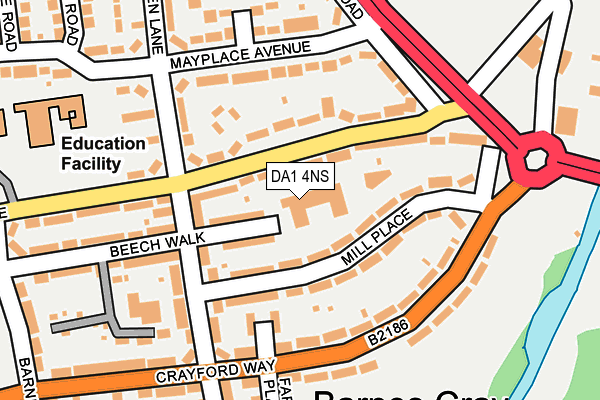 DA1 4NS map - OS OpenMap – Local (Ordnance Survey)