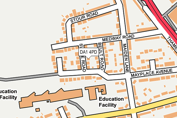 DA1 4PD map - OS OpenMap – Local (Ordnance Survey)