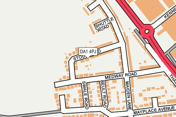 DA1 4PJ map - OS OpenMap – Local (Ordnance Survey)