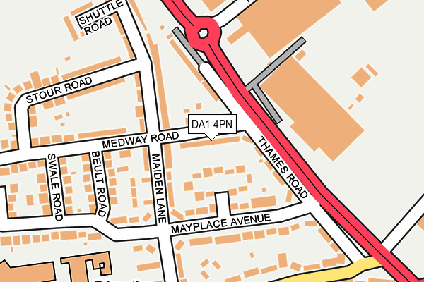 DA1 4PN map - OS OpenMap – Local (Ordnance Survey)