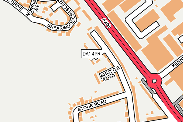 DA1 4PR map - OS OpenMap – Local (Ordnance Survey)