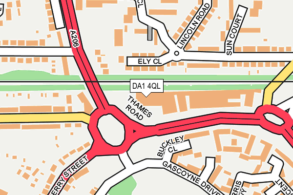 DA1 4QL map - OS OpenMap – Local (Ordnance Survey)