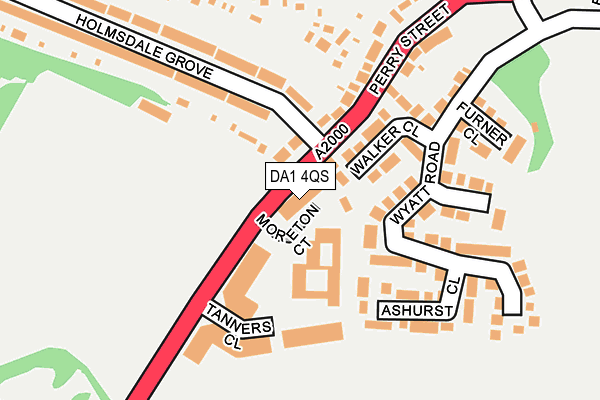 DA1 4QS map - OS OpenMap – Local (Ordnance Survey)