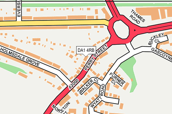 DA1 4RB map - OS OpenMap – Local (Ordnance Survey)