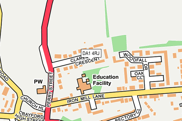 DA1 4RJ map - OS OpenMap – Local (Ordnance Survey)