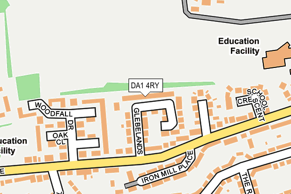 DA1 4RY map - OS OpenMap – Local (Ordnance Survey)