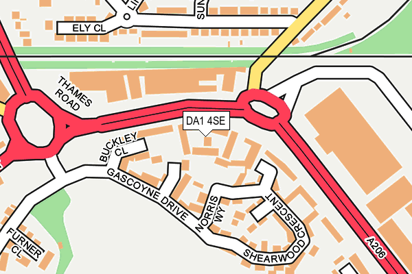 DA1 4SE map - OS OpenMap – Local (Ordnance Survey)