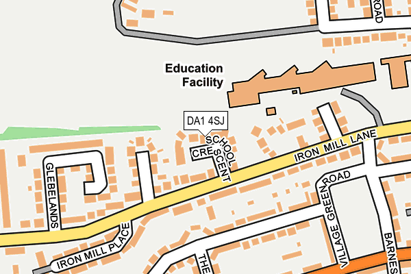 DA1 4SJ map - OS OpenMap – Local (Ordnance Survey)