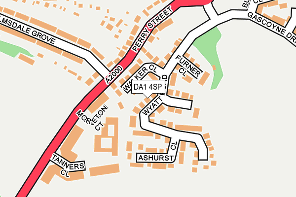 DA1 4SP map - OS OpenMap – Local (Ordnance Survey)