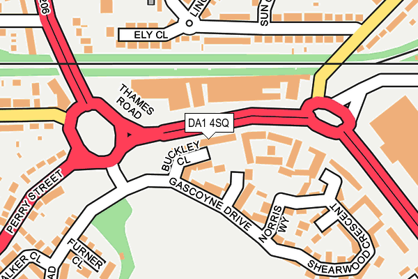 DA1 4SQ map - OS OpenMap – Local (Ordnance Survey)