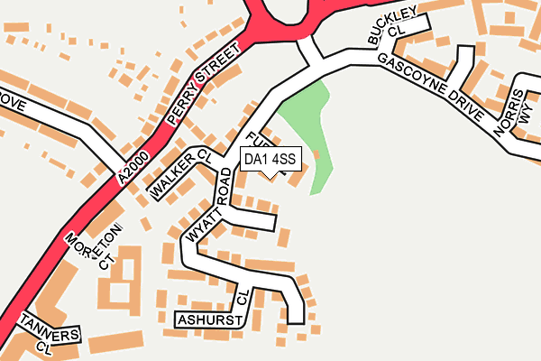 DA1 4SS map - OS OpenMap – Local (Ordnance Survey)