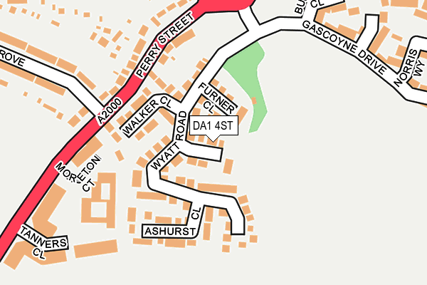 DA1 4ST map - OS OpenMap – Local (Ordnance Survey)