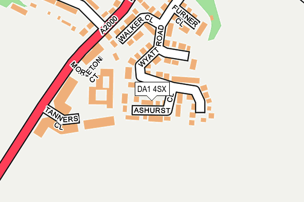 DA1 4SX map - OS OpenMap – Local (Ordnance Survey)