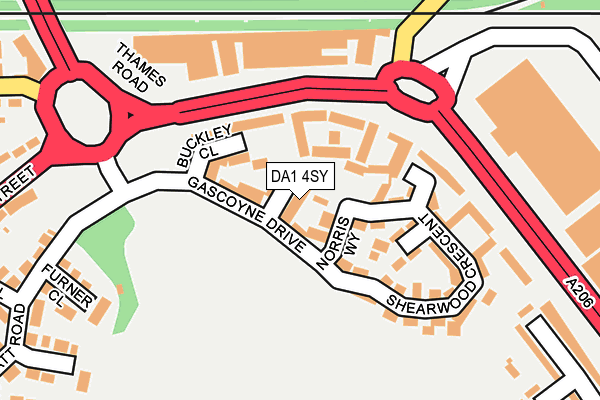 DA1 4SY map - OS OpenMap – Local (Ordnance Survey)