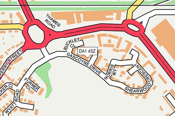 DA1 4SZ map - OS OpenMap – Local (Ordnance Survey)
