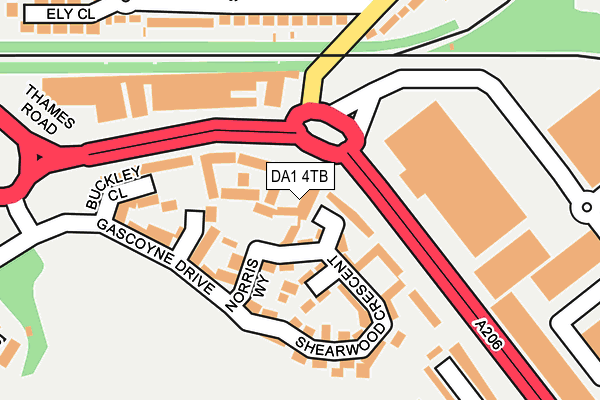 DA1 4TB map - OS OpenMap – Local (Ordnance Survey)