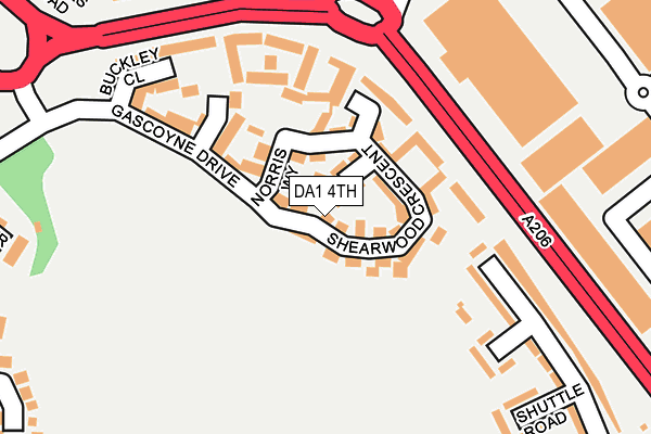 DA1 4TH map - OS OpenMap – Local (Ordnance Survey)