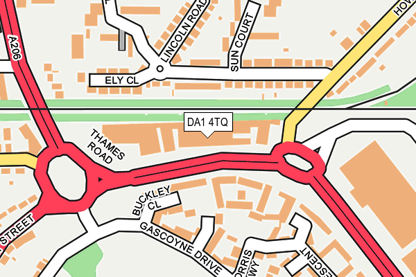 DA1 4TQ map - OS OpenMap – Local (Ordnance Survey)