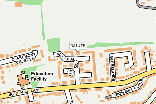 DA1 4TR map - OS OpenMap – Local (Ordnance Survey)