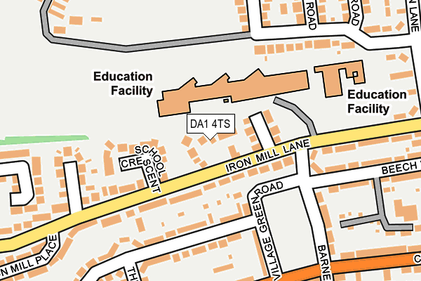 DA1 4TS map - OS OpenMap – Local (Ordnance Survey)