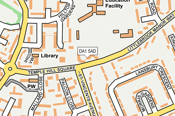 DA1 5AD map - OS OpenMap – Local (Ordnance Survey)