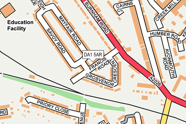 DA1 5AR map - OS OpenMap – Local (Ordnance Survey)