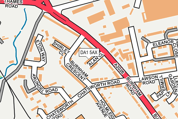 DA1 5AX map - OS OpenMap – Local (Ordnance Survey)