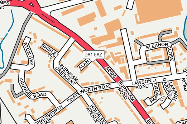 DA1 5AZ map - OS OpenMap – Local (Ordnance Survey)