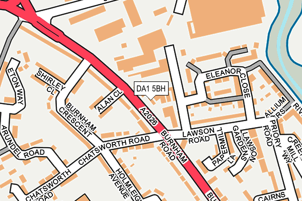DA1 5BH map - OS OpenMap – Local (Ordnance Survey)