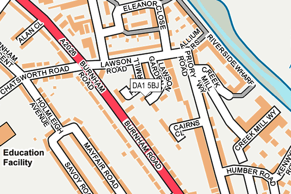 DA1 5BJ map - OS OpenMap – Local (Ordnance Survey)