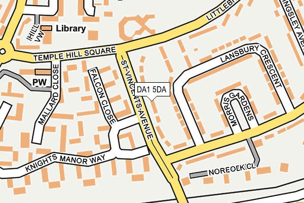 DA1 5DA map - OS OpenMap – Local (Ordnance Survey)