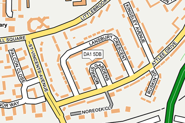 DA1 5DB map - OS OpenMap – Local (Ordnance Survey)