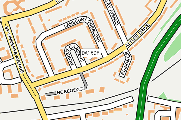 DA1 5DF map - OS OpenMap – Local (Ordnance Survey)