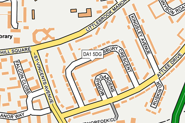 DA1 5DG map - OS OpenMap – Local (Ordnance Survey)
