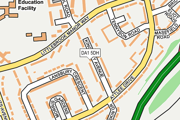 DA1 5DH map - OS OpenMap – Local (Ordnance Survey)
