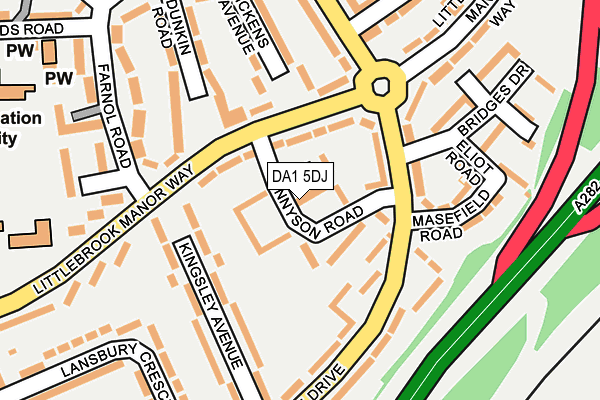 DA1 5DJ map - OS OpenMap – Local (Ordnance Survey)