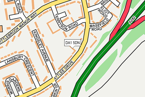 DA1 5DN map - OS OpenMap – Local (Ordnance Survey)