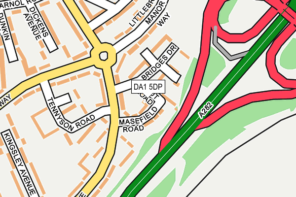 DA1 5DP map - OS OpenMap – Local (Ordnance Survey)