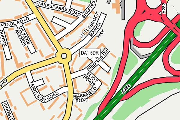 DA1 5DR map - OS OpenMap – Local (Ordnance Survey)