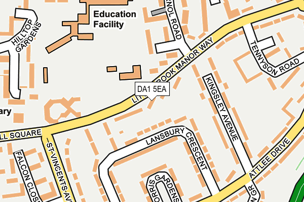 DA1 5EA map - OS OpenMap – Local (Ordnance Survey)