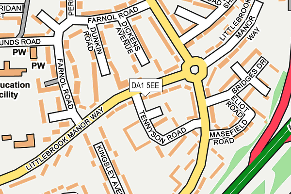DA1 5EE map - OS OpenMap – Local (Ordnance Survey)